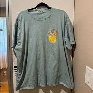 Simply Southern Women's Tee with Floral Pineapple - Teal